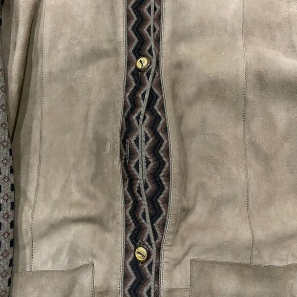 Torras Golf Vintage Suede Wool Casual Button Down Lightweight Jacket Men's Med - Picture 7 of 13